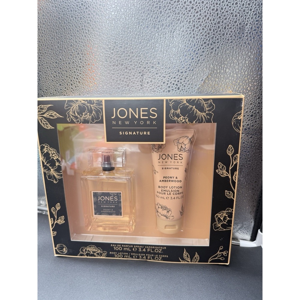 JONES NEW YORK SIGNATURE PEONY & AMBERWOOD 100 ML EDP SPRAY 100 ML BODY LOTION